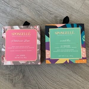 2 Spongelle Box Flower Buffer in Patchouli Rose and Sacred Lotus